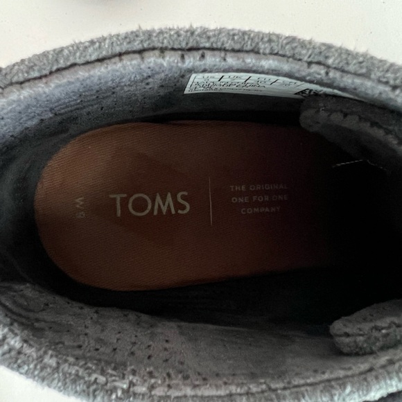 Toms Womens Kala Ankle Boots Booties Gray Wedge Heel Cap Toe Lace Up size 9 - Picture 9 of 11